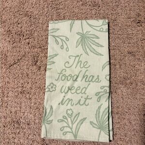 Humorous Green Kitchen Towel